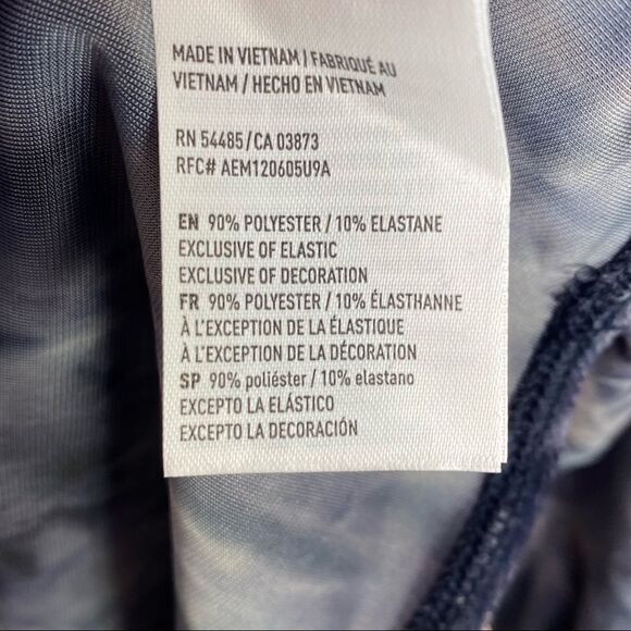 American Eagle Y2k Tie Dye Velvet Off The Shoulder Swing Crop Top Blue Small - Picture 11 of 11